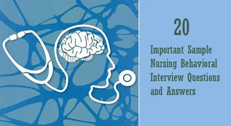 sample nursing behavioral interview questions and answers